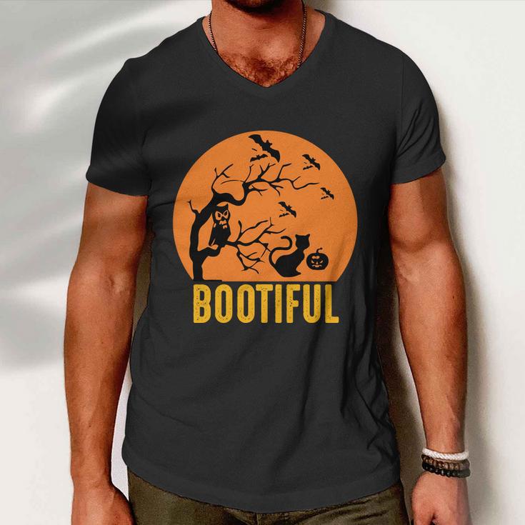 Bootiful Funny Halloween Quote Men V-Neck Tshirt