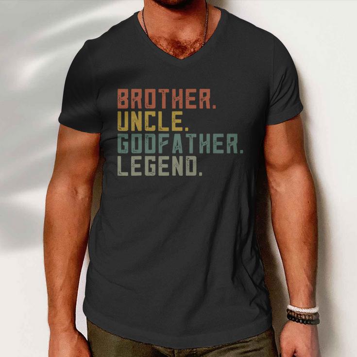 Brother Uncle Godfather Legend Men V-Neck Tshirt