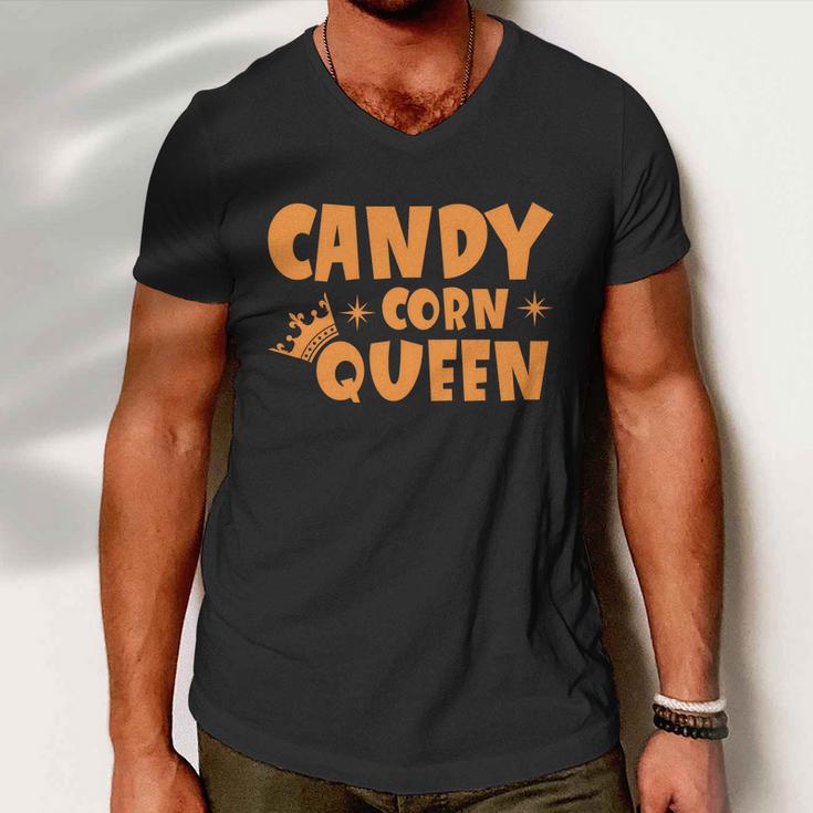 Candy Corn Queen Halloween Quote V3 Men V-Neck Tshirt