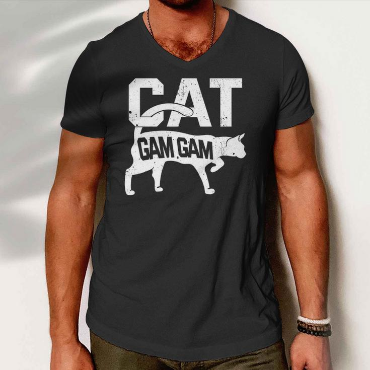 Cat Gam Gam Kitten Pet Owner Meow Men V-Neck Tshirt