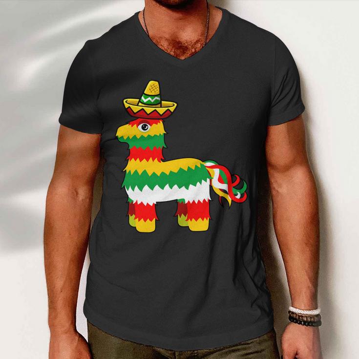 Cinco De Mayo Party Pinata Fiesta Sombrero Tshirt Men V-Neck Tshirt