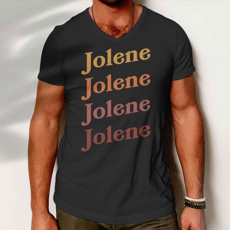 Classic Vintage Style Colors Jolene Men V-Neck Tshirt