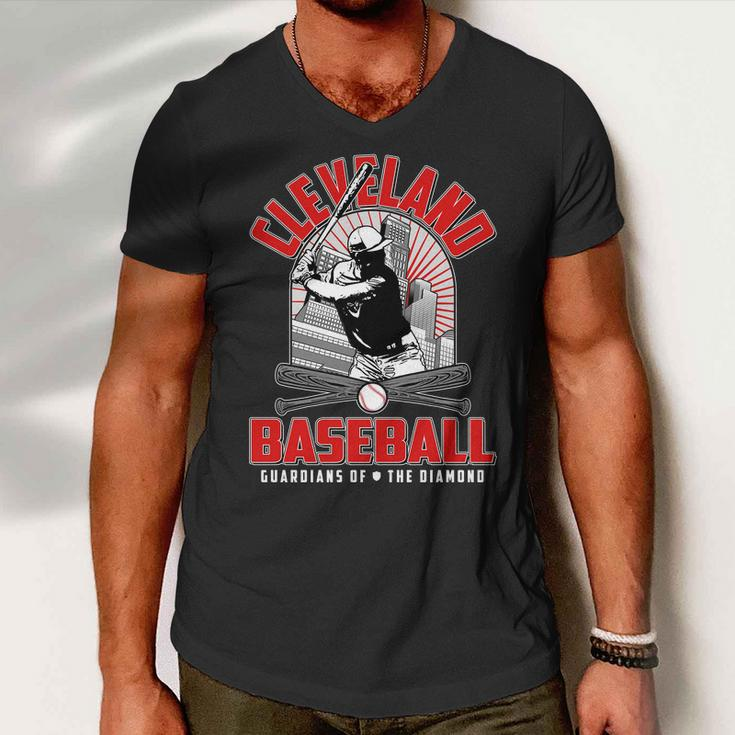 Cleveland Baseball Guardians Of The Diamond Tshirt Men V-Neck Tshirt