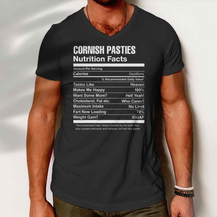 Cornish Pasties Nutrition Facts Funny Men V-Neck Tshirt