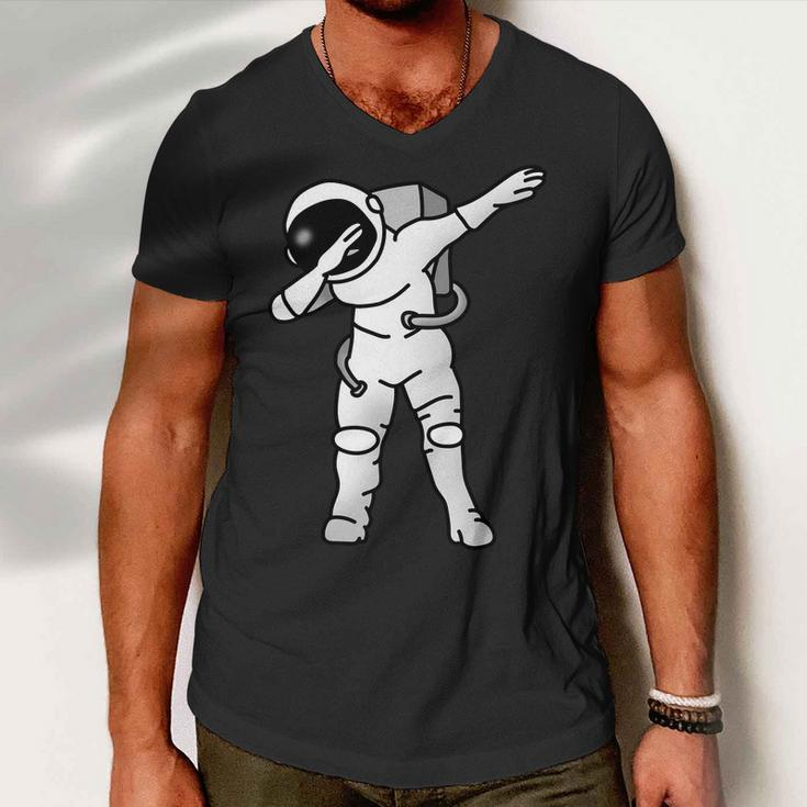 Dabbing Astronaut V2 Men V-Neck Tshirt