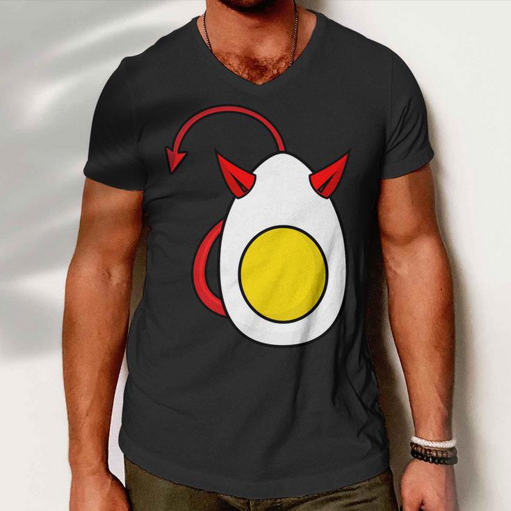 Deviled Egg Funny Halloween Costume Men V-Neck Tshirt