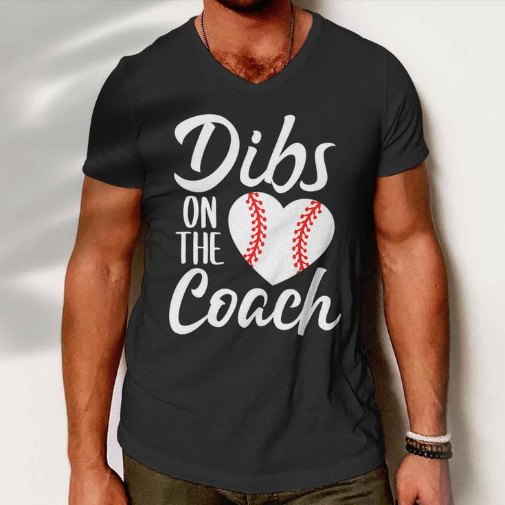 Dibs On The Coach Funny Baseball Heart Cute Mothers Day Tshirt Men V-Neck Tshirt