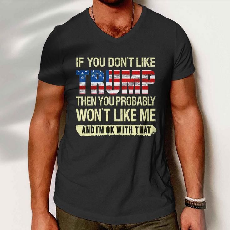 Donald Trump Funny Pro Trump Political Anti Biden Trump Men V-Neck Tshirt