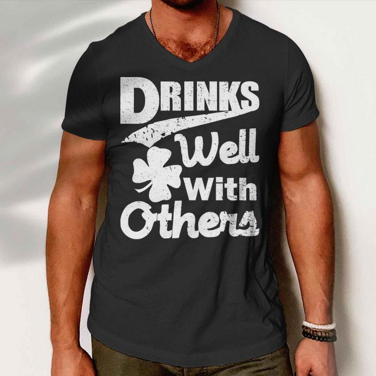 Drinks Well With Others St Patricks Day Tshirt Men V-Neck Tshirt