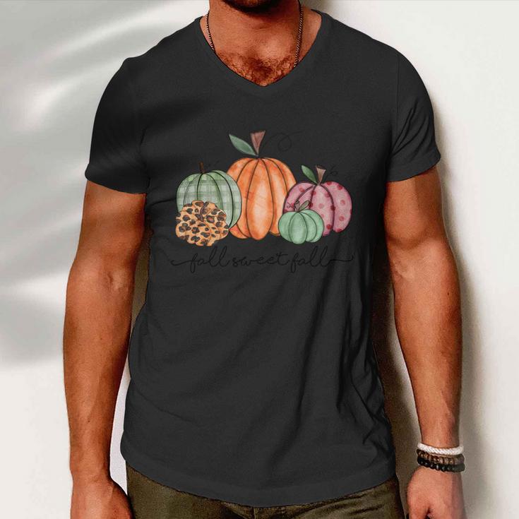 Fall Sweet Fall Thanksgiving Quote V2 Men V-Neck Tshirt