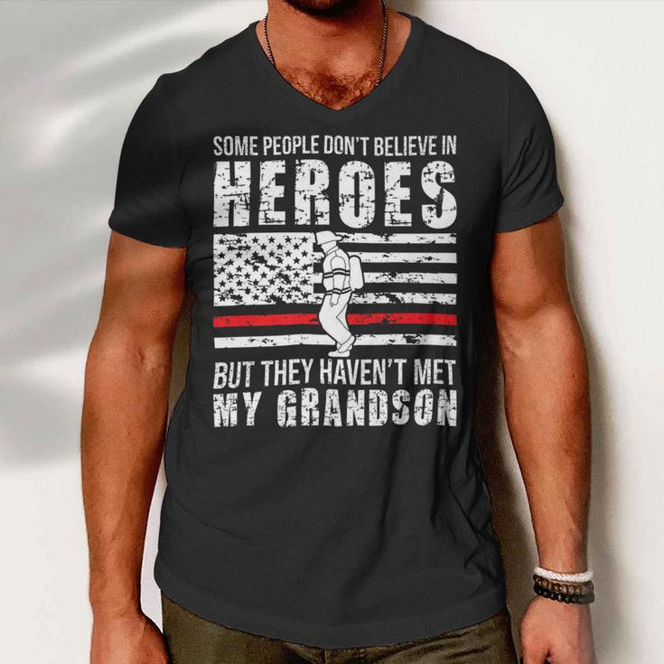 Firefighter Proud Fireman Grandpa Of A Firefighter Grandpa V2 Men V-Neck Tshirt