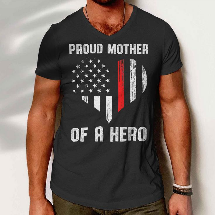 Firefighter Proud Mother Of A Firefighter Men V-Neck Tshirt