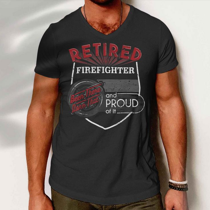Firefighter Retired Firefighter Firefighter Retirement Gift Men V-Neck Tshirt