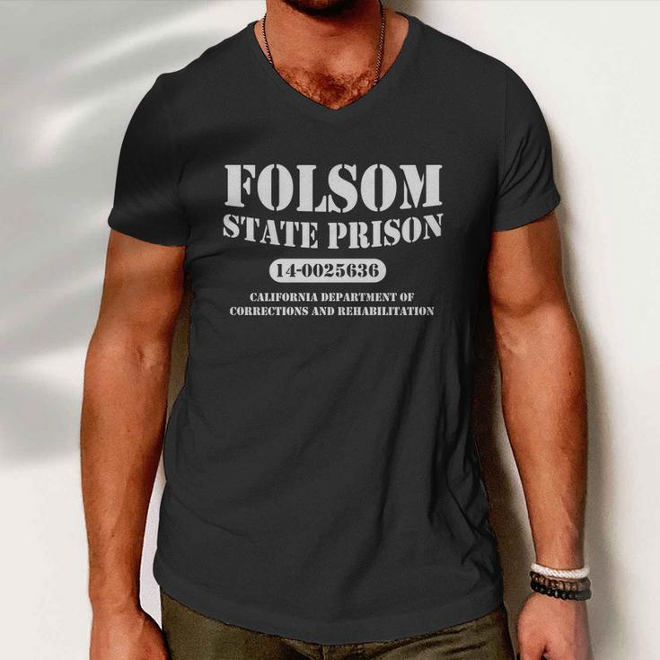 Folsom State Prison Men V-Neck Tshirt