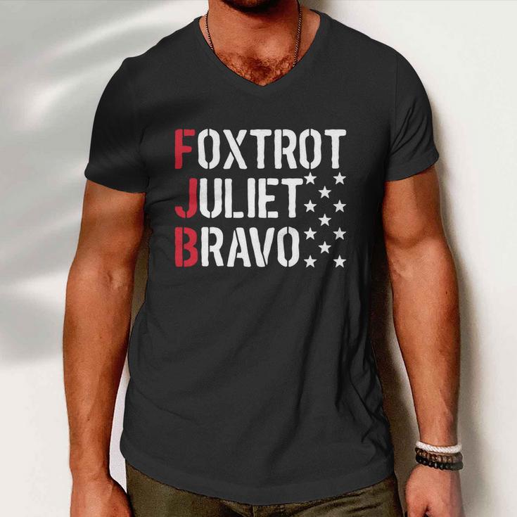 Foxtrot Juliet Bravo Funny Joe Biden Fjb Pro America Men V-Neck Tshirt