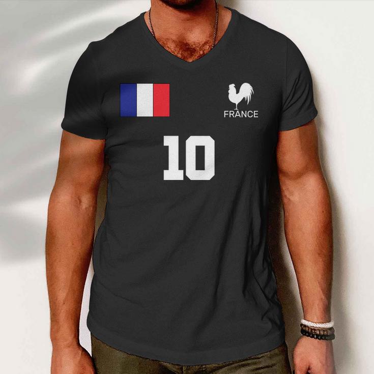 France Soccer Jersey Tshirt Men V-Neck Tshirt