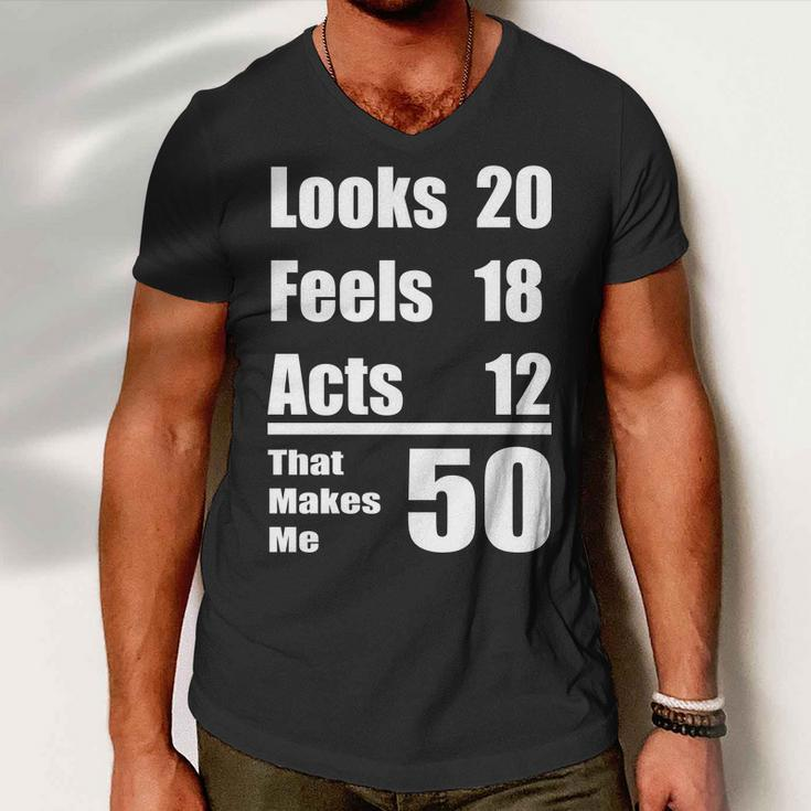 Funny 50Th Birthday Fifty Years Tshirt Men V-Neck Tshirt