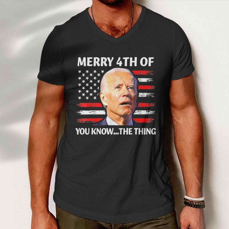 Funny Biden Confused Merry Happy 4Th Of You KnowThe Thing Men V-Neck Tshirt