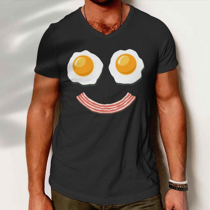 Funny Breakfast Bacon And Eggs Tshirt Men V-Neck Tshirt