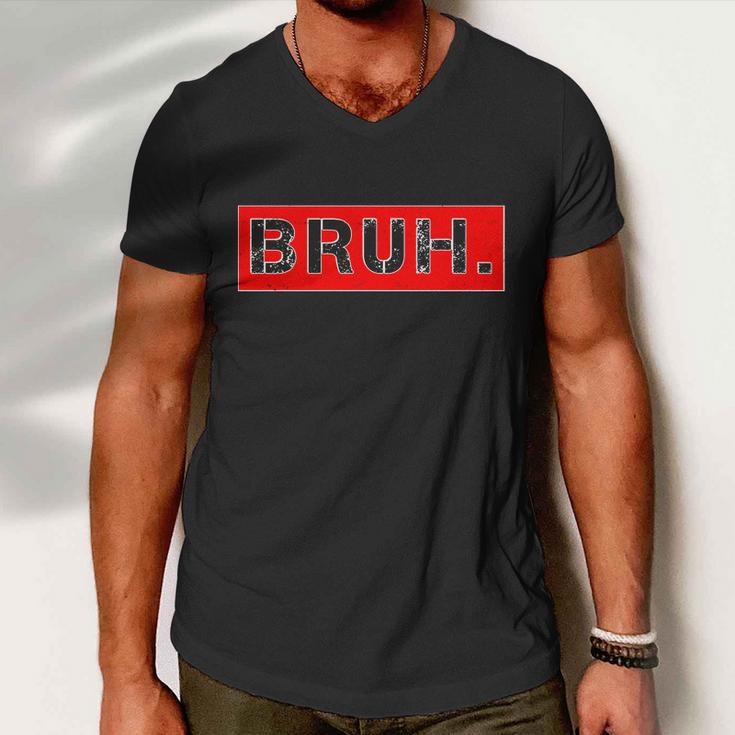 Funny Bruh Meme Men V-Neck Tshirt