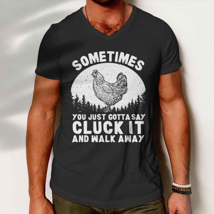 Funny Chicken Art For Chicken Lover Hen Farmer Men V-Neck Tshirt