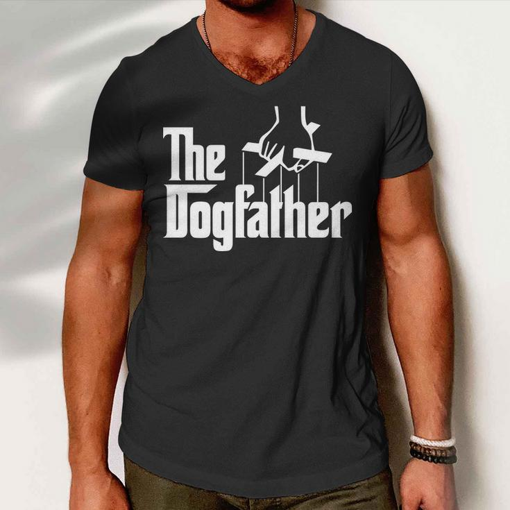 Funny Dog Father The Dogfather Men V-Neck Tshirt