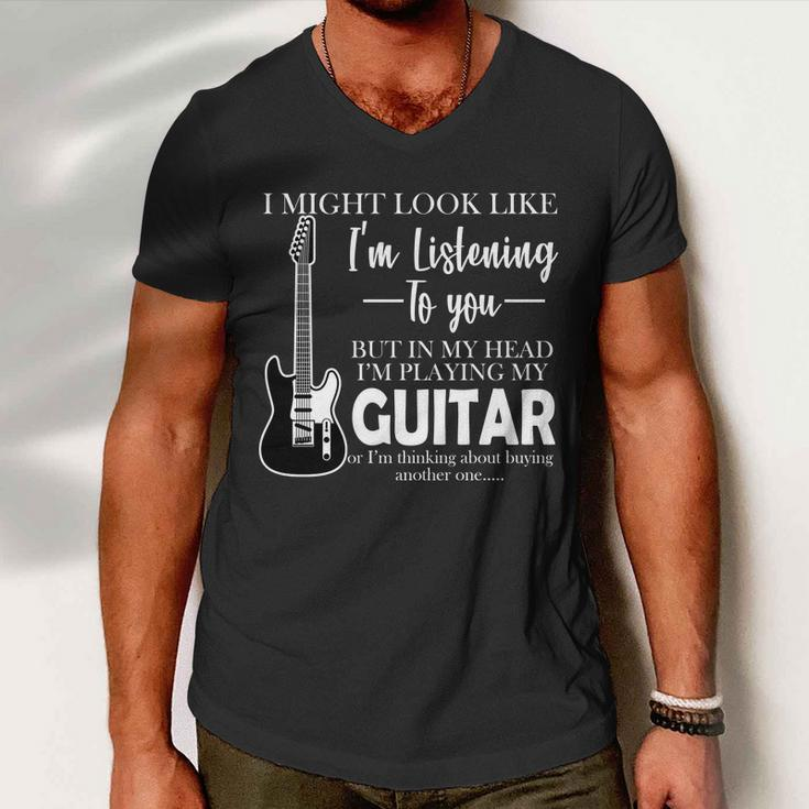 Funny Guitar Sarcastic Saying Men V-Neck Tshirt