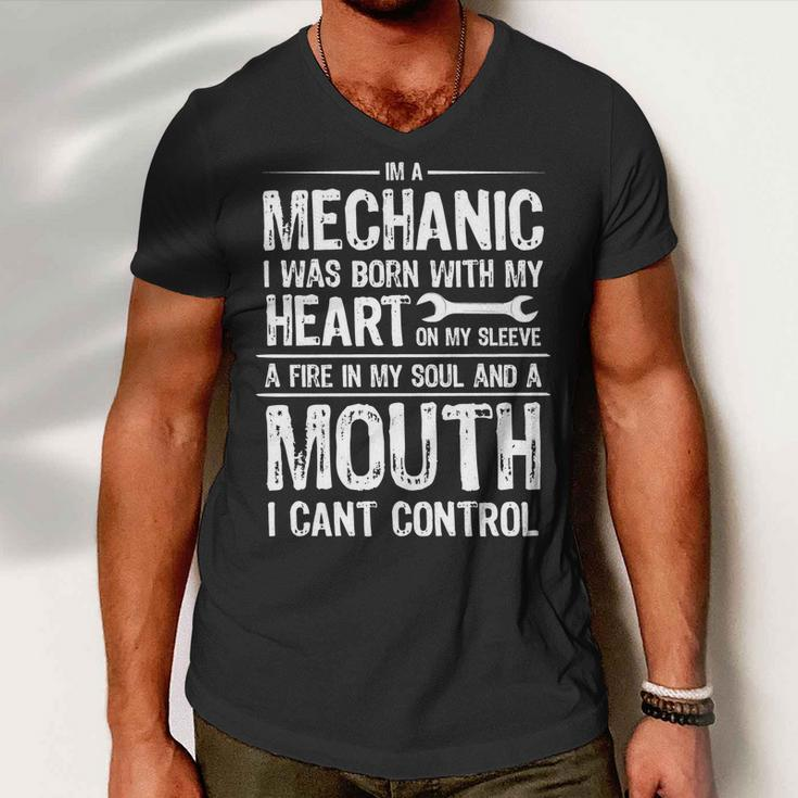 Funny Im A Mechanic Quote Tshirt Men V-Neck Tshirt