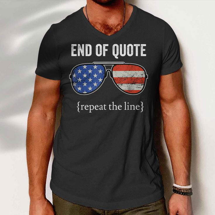 Funny Joe Biden End Of Quote Repeat The Line V2 Men V-Neck Tshirt