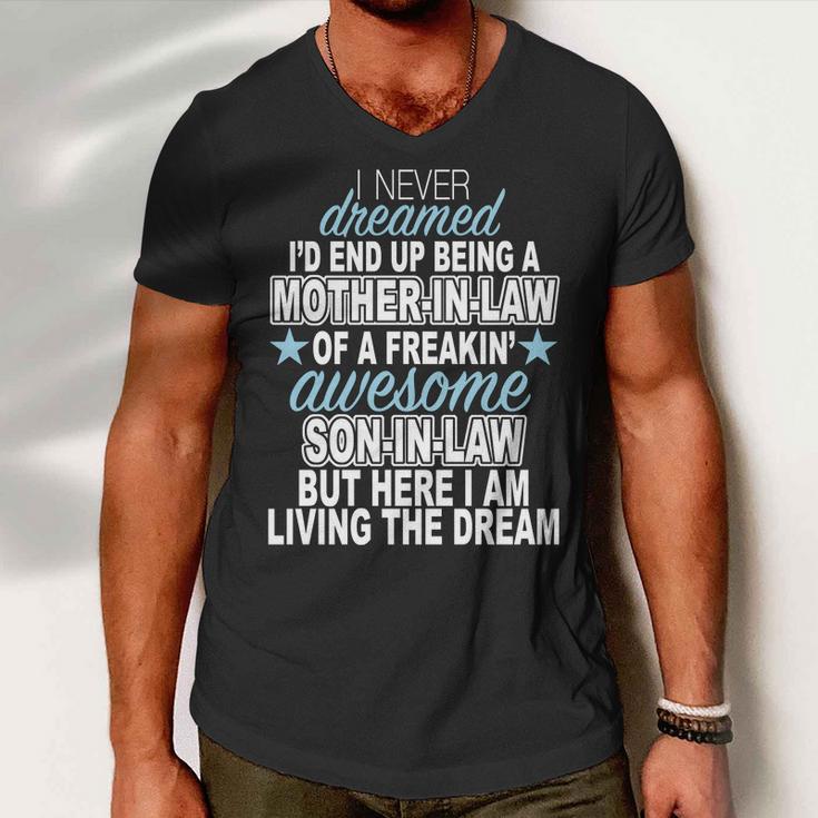 Funny Mother In Law Awesome Son In Law Men V-Neck Tshirt