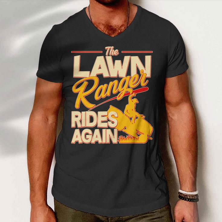 Funny The Lawn Ranger Rides Again Men V-Neck Tshirt