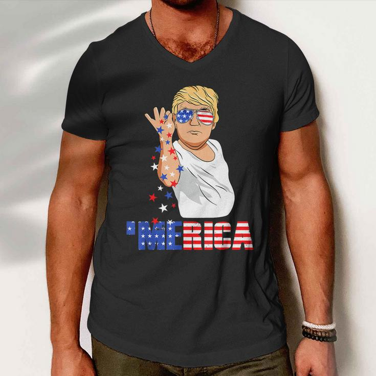 Funny Trump Salt Merica Freedom 4Th Of July Tshirt Gifts Men V-Neck Tshirt