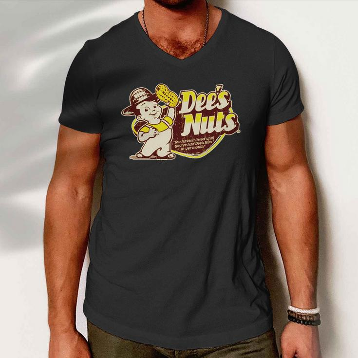 Funny Vintage Dees Nuts Logo Tshirt Men V-Neck Tshirt