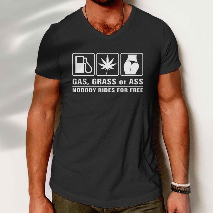 GasGrass Or Ass Men V-Neck Tshirt