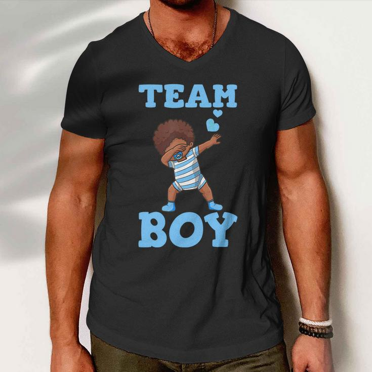 Gender Reveal Party Team Boy Men V-Neck Tshirt