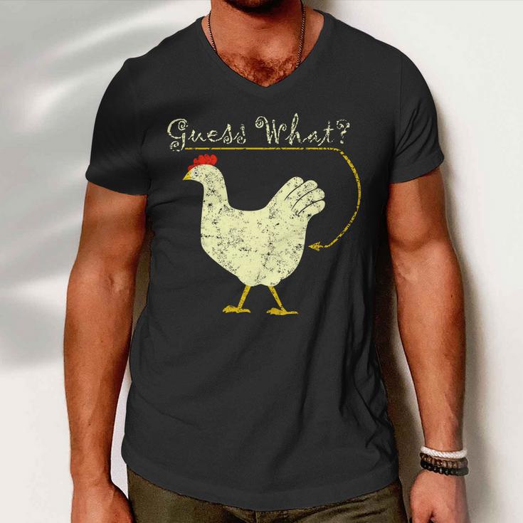 Guess What Chicken Butt Tshirt Men V-Neck Tshirt