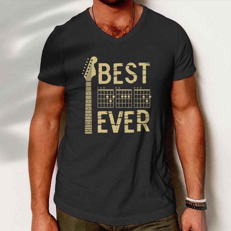 Guitarist Father Best Dad Ever D A D Chord Gifts Guitar Men V-Neck Tshirt