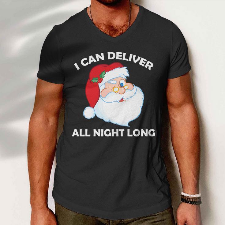 I Can Deliver All Night Long X-Mas Bad Santa Tshirt Men V-Neck Tshirt