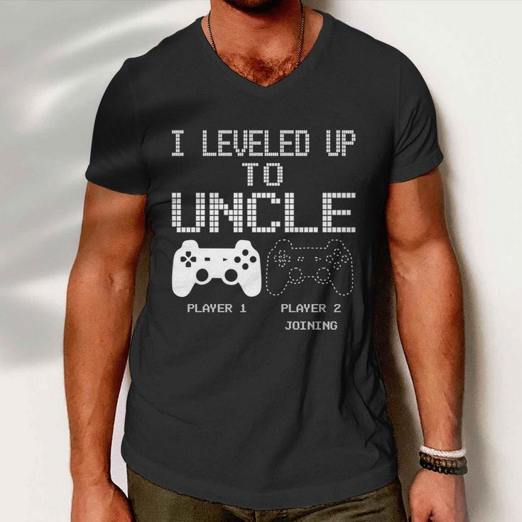 I Leveled Up To Uncle New Uncle Gaming Funny Tshirt Men V-Neck Tshirt