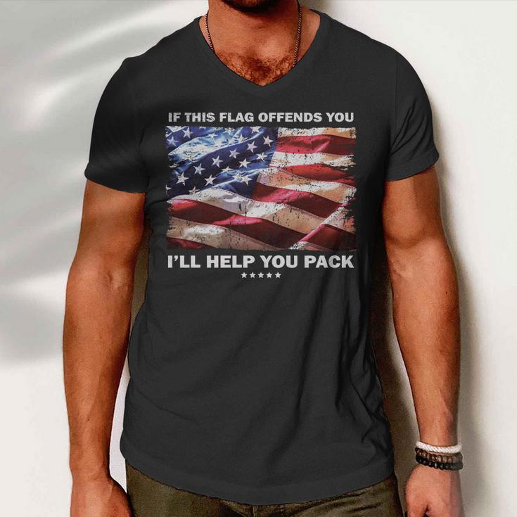 If This Flag Offends You Ill Help You Pack Tshirt Men V-Neck Tshirt