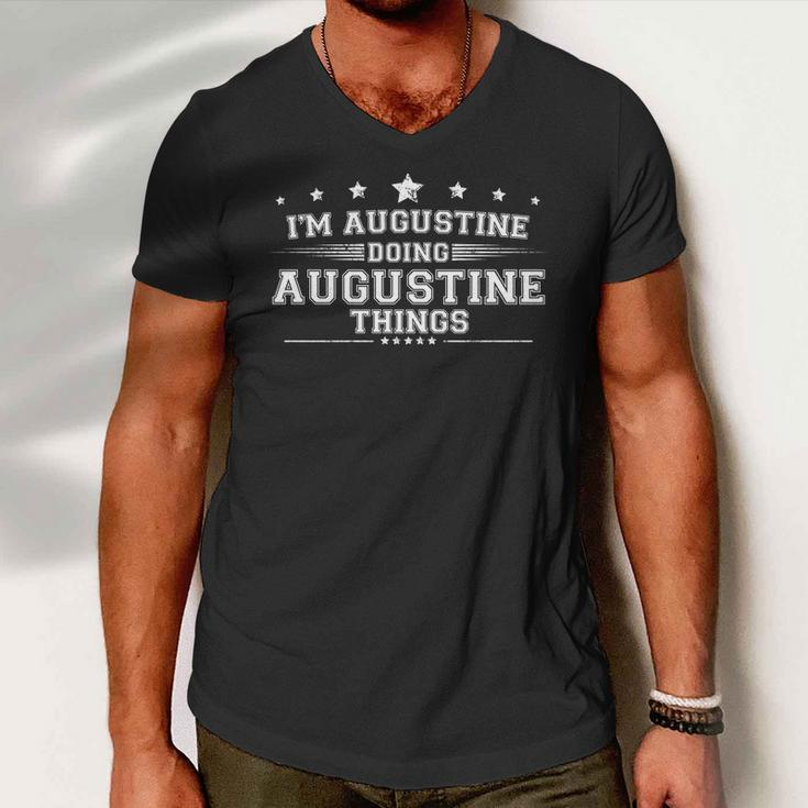 Im Augustine Doing Augustine Things Men V-Neck Tshirt