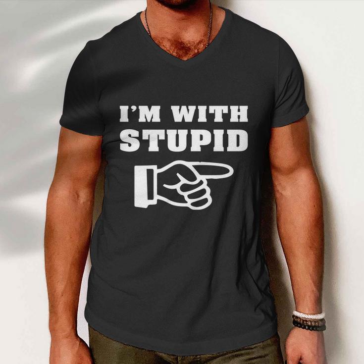 Im With Stupid Men V-Neck Tshirt