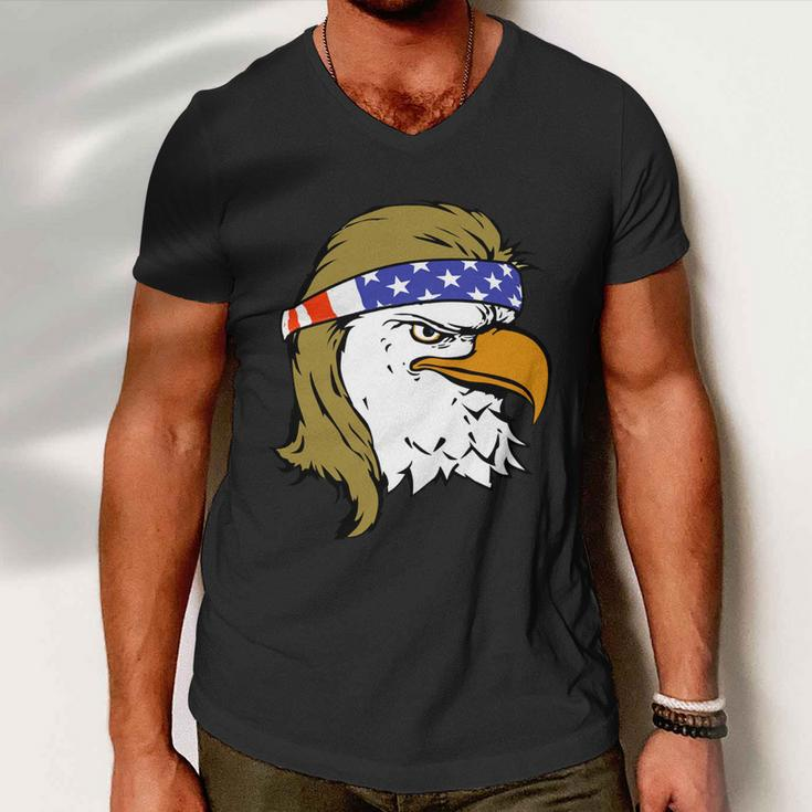 Independence 4Th Of July Usa American Flag Eagle Mullet Gift Men V-Neck Tshirt