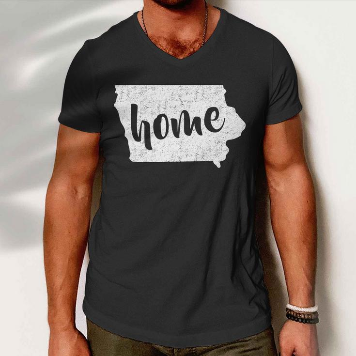 Iowa Home State Men V-Neck Tshirt