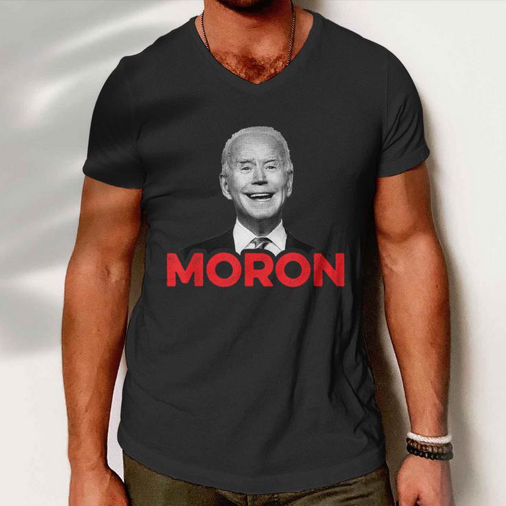 Joe Biden Is An Idiot And A Moron Antibiden 8676 Pro Usa Men V-Neck Tshirt