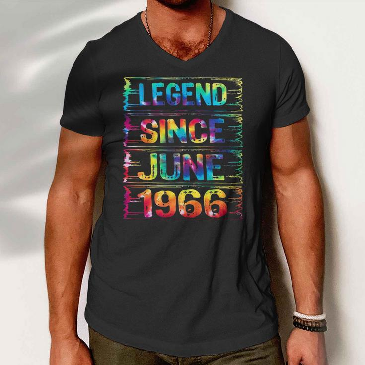 June 56 Years Old Since 1966 56Th Birthday Gifts Tie Dye Men V-Neck Tshirt