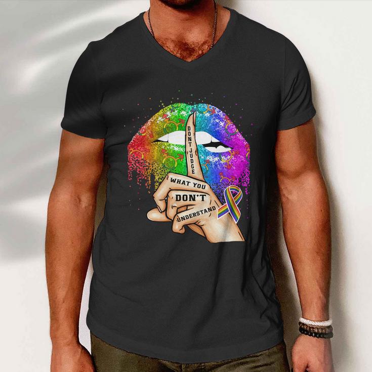 Lgbt Pride Dont Judge What You Dont Understand Men V-Neck Tshirt