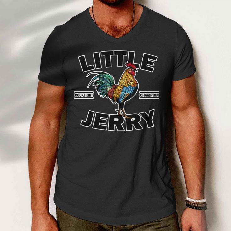 Little Jerry Cockfight Champion V2 Men V-Neck Tshirt