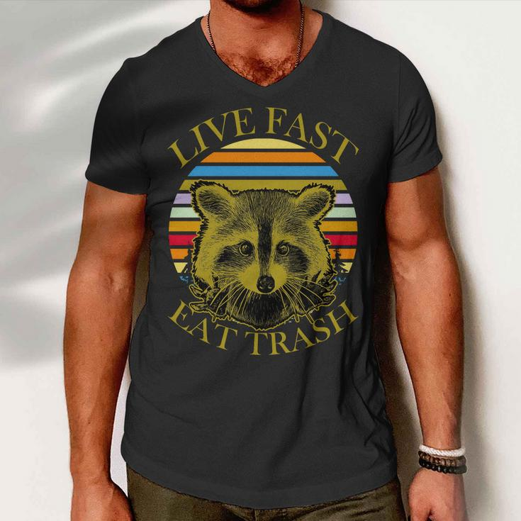 Live Fast Eat Trash V2 Men V-Neck Tshirt