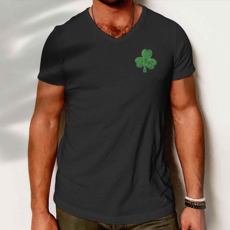 Lucky Shamrock St Patricks Day Graphic Design Printed Casual Daily Basic Men V-Neck Tshirt